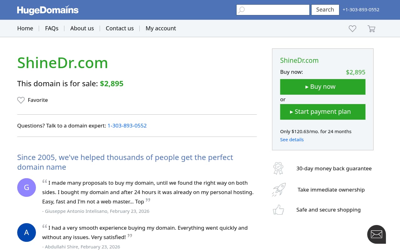 Shine Doctor Mobile Detailing website screenshot