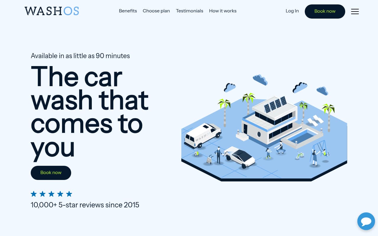 Washos website screenshot