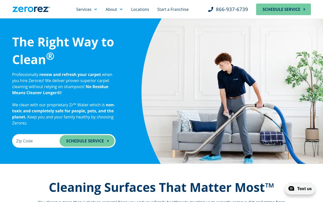 ZEROREZ website screenshot