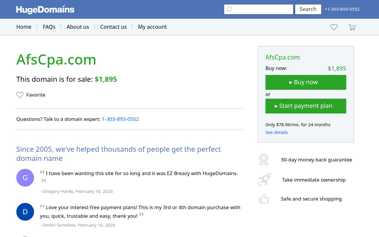 Accounting Firm Services website screenshot