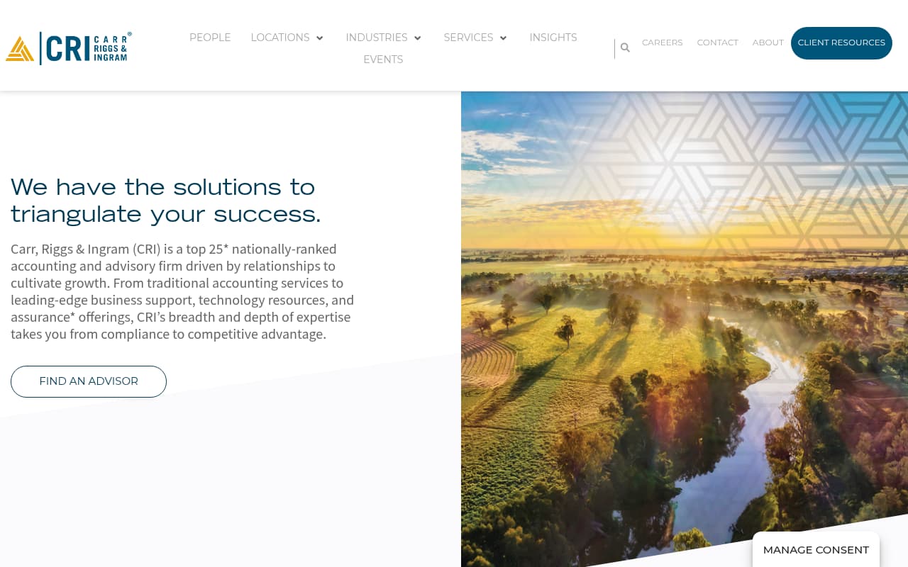 Carr, Riggs & Ingram website screenshot