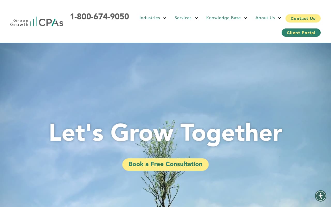 GreenGrowth CPAs website screenshot