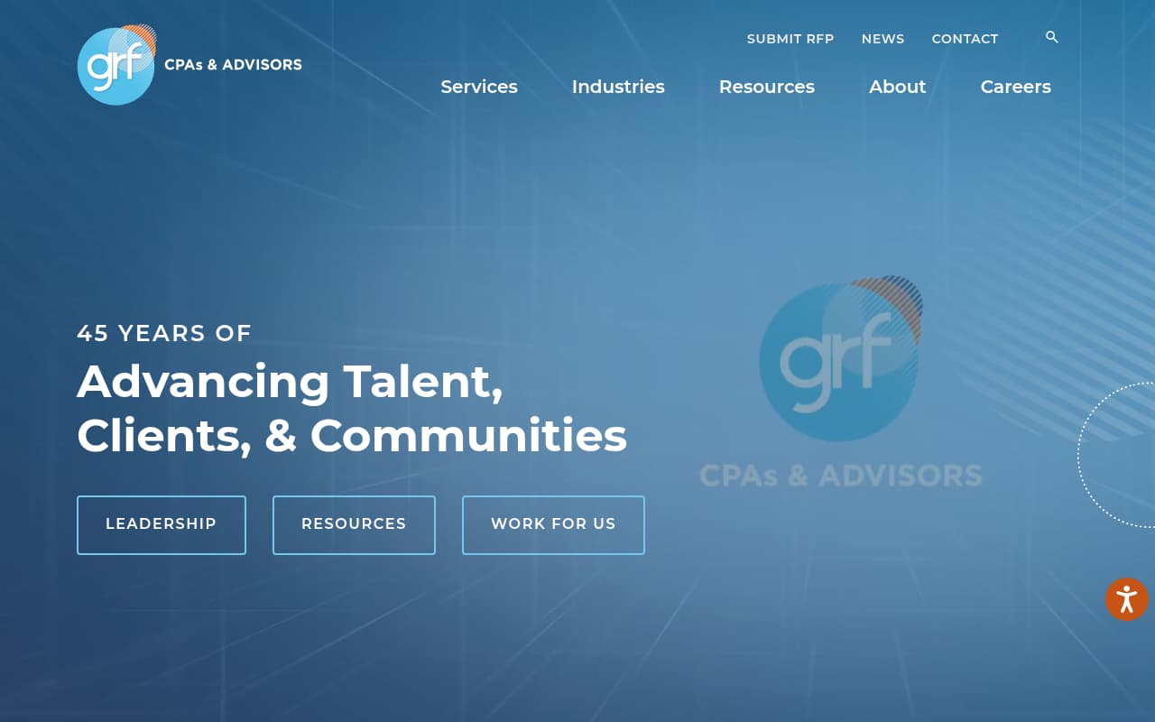 Gelman Rosenberg & Freedman website screenshot