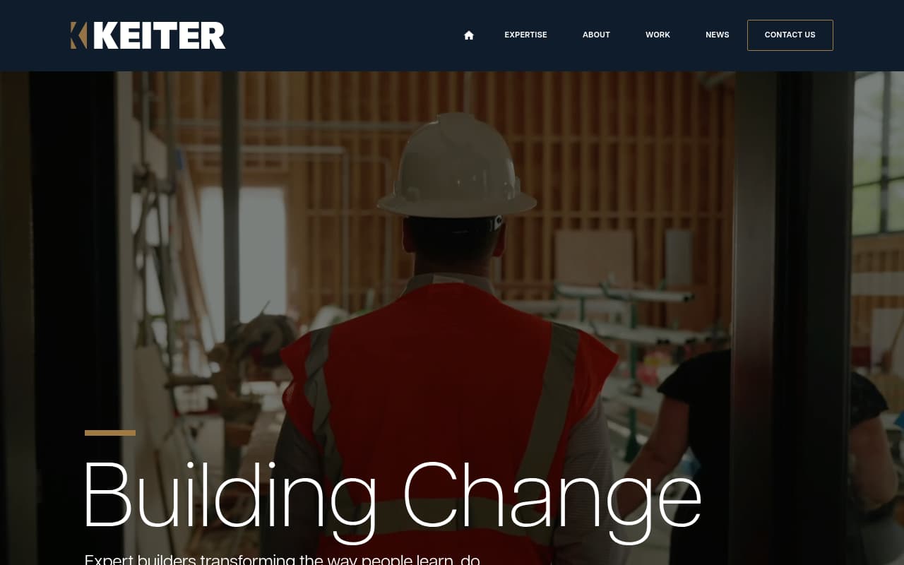 Keiter website screenshot