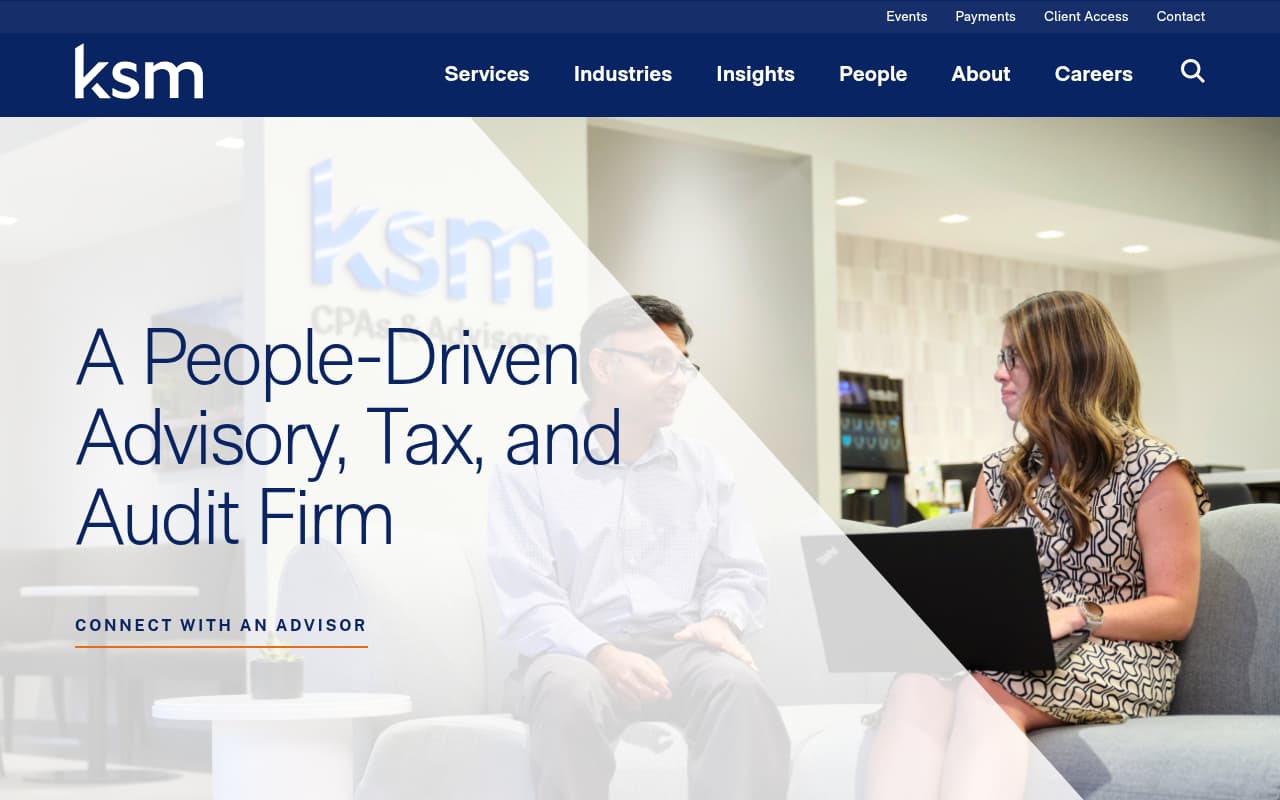 KSM (Katz, Sapper & Miller) website screenshot