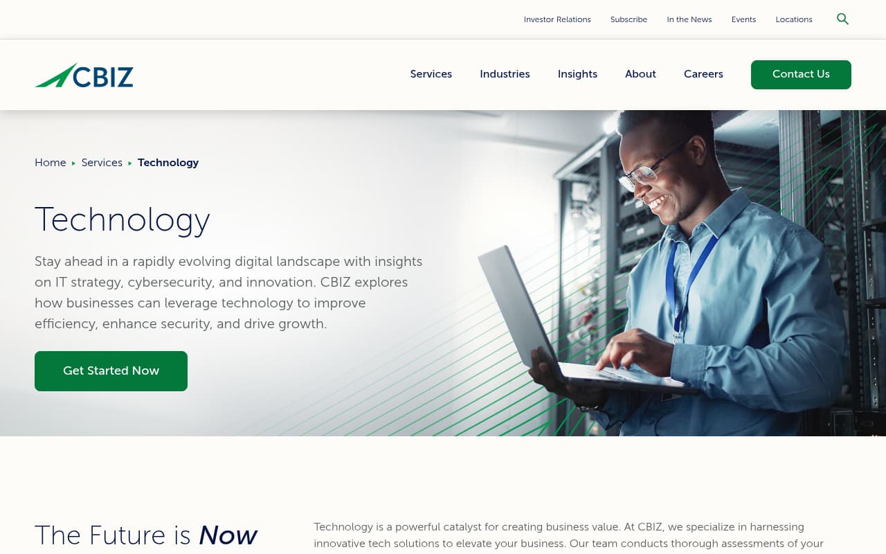 Marcum Technology website screenshot