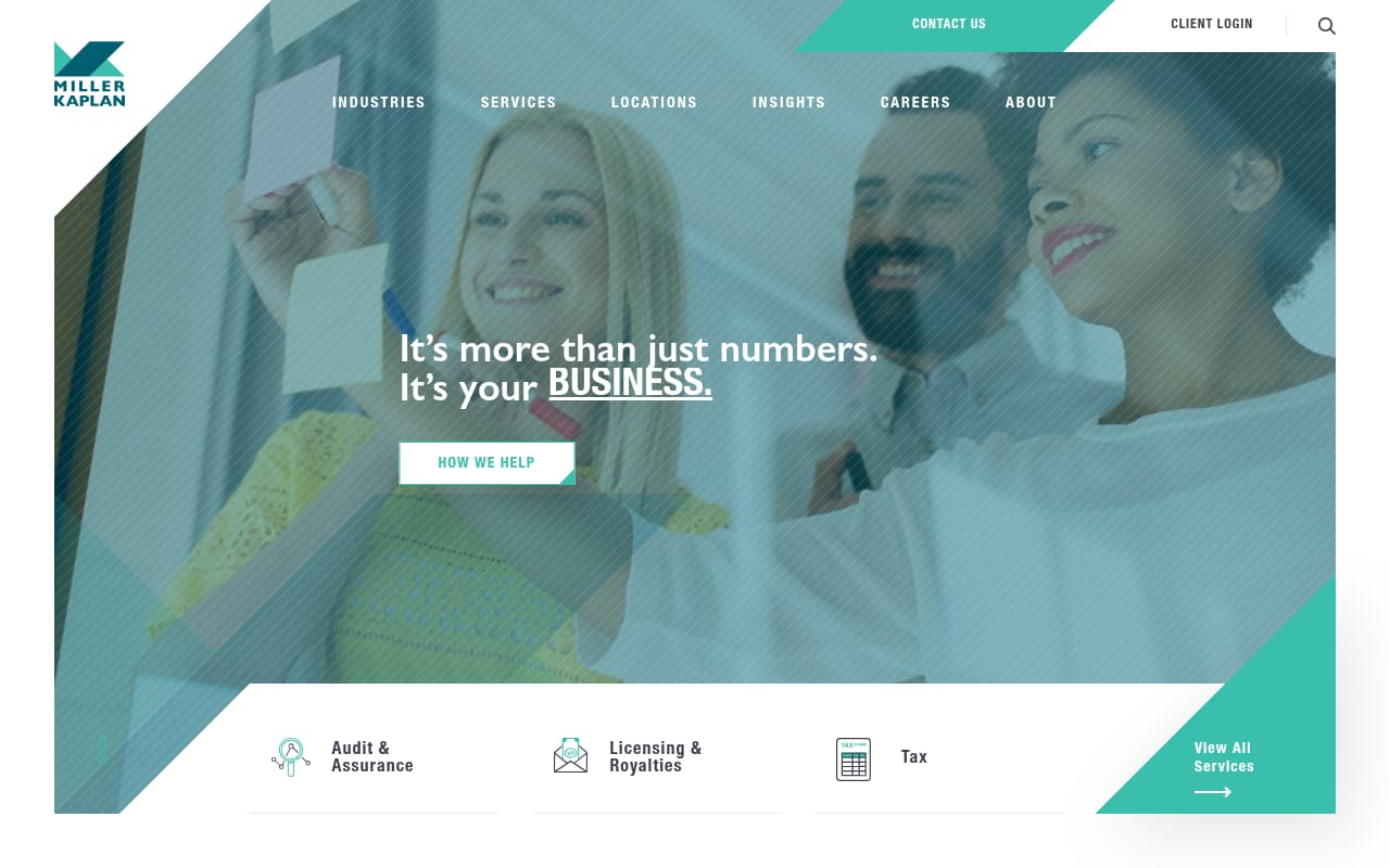 Miller Kaplan website screenshot