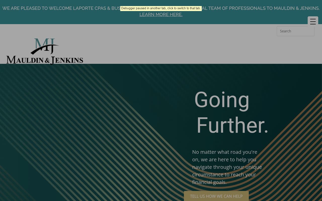 Mauldin & Jenkins website screenshot