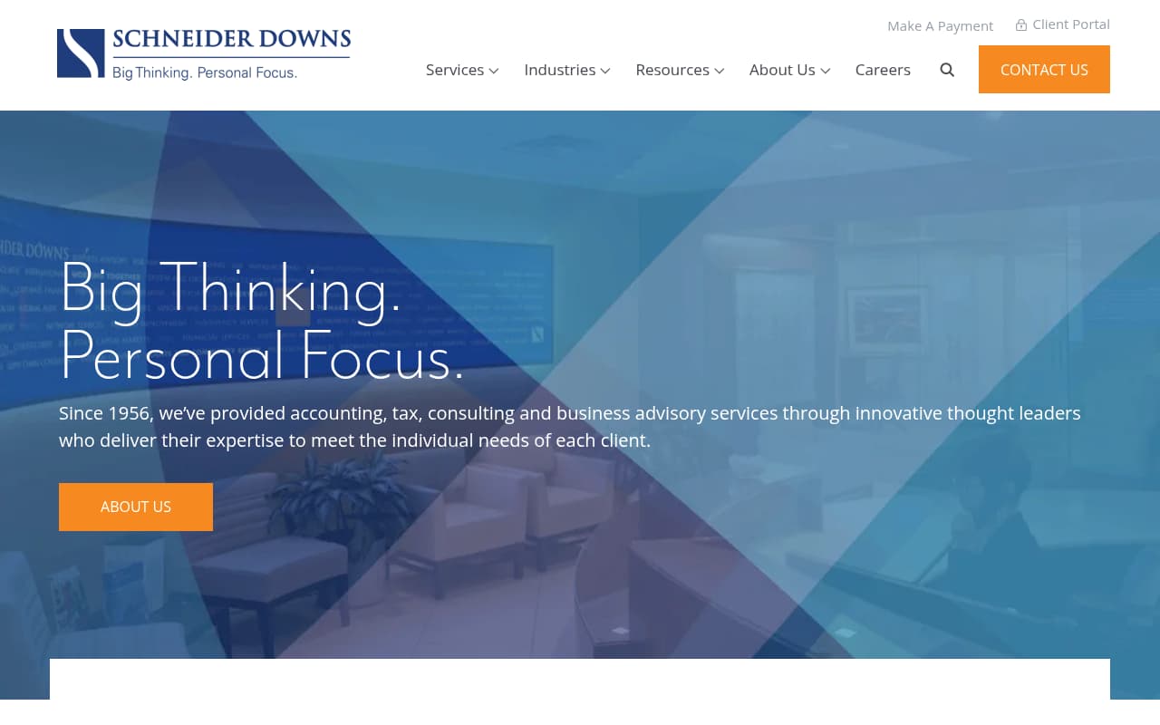 Schneider Downs website screenshot
