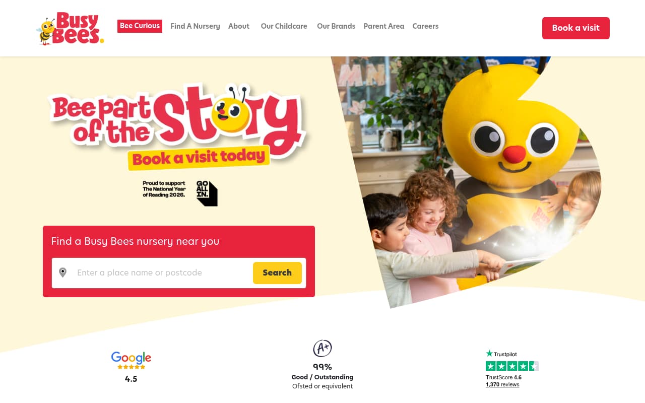 Busy Bees website screenshot