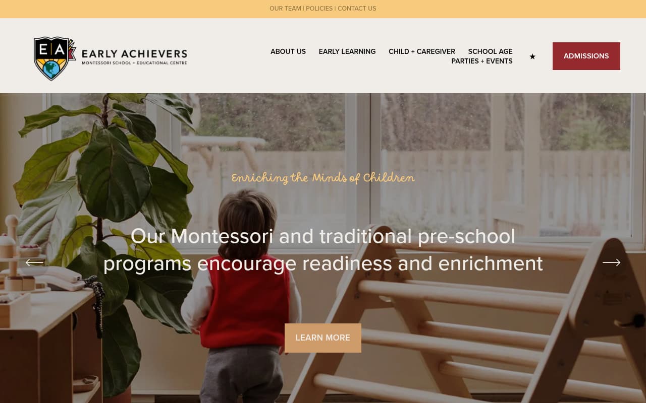 Early Achievers website screenshot