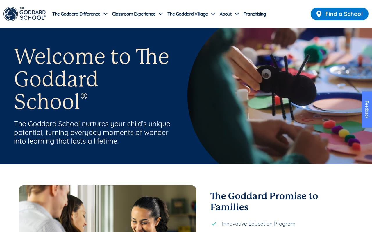 Goddard School website screenshot