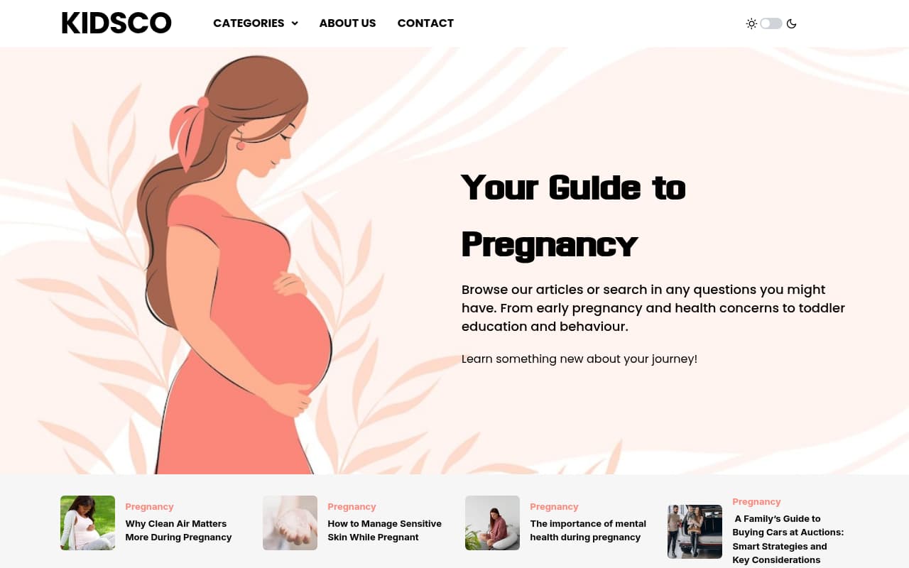 KidsCo website screenshot