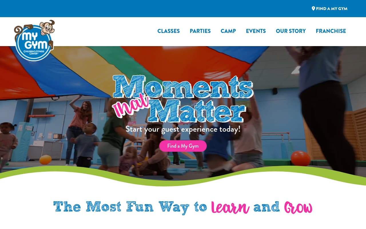 My Gym website screenshot