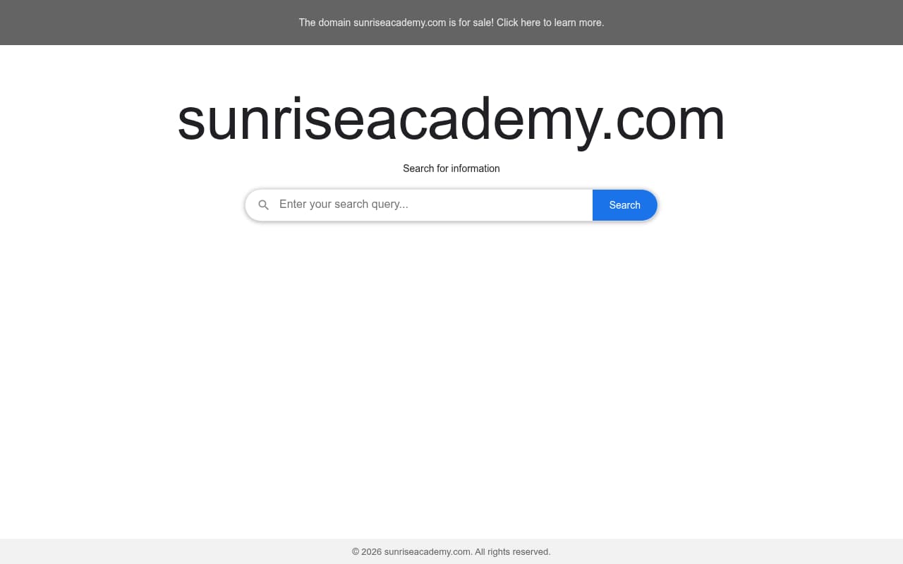 Sunrise Academy website screenshot