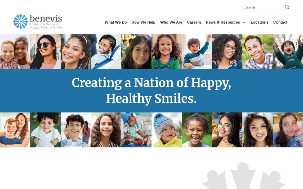 Benevis website screenshot