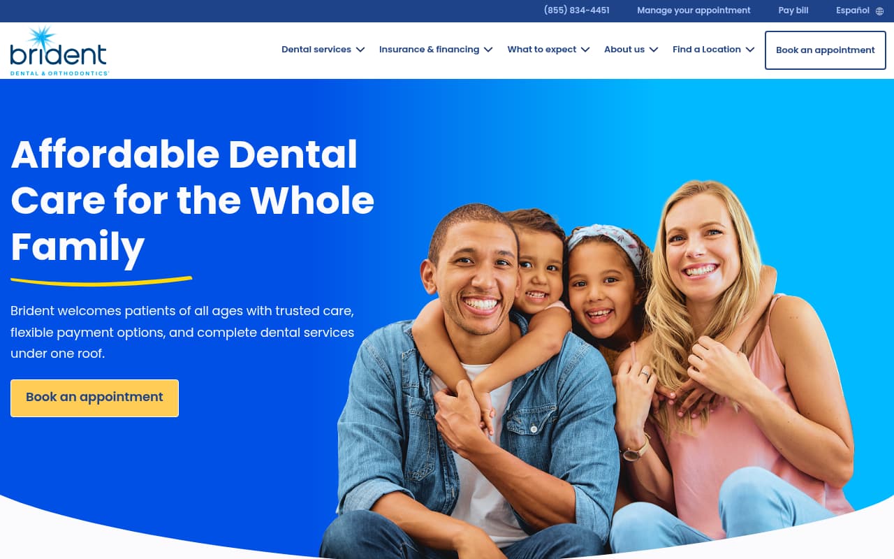 Brident Dental website screenshot
