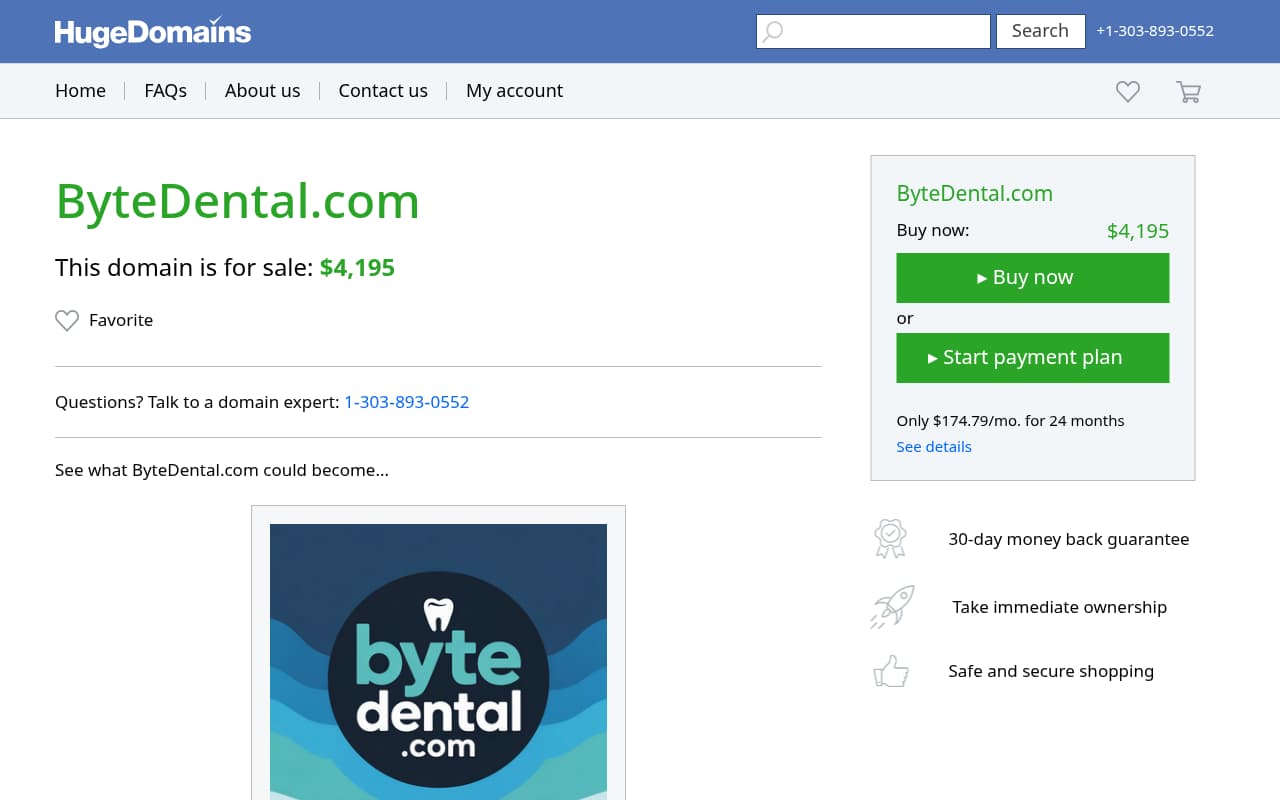 Byte Dental website screenshot