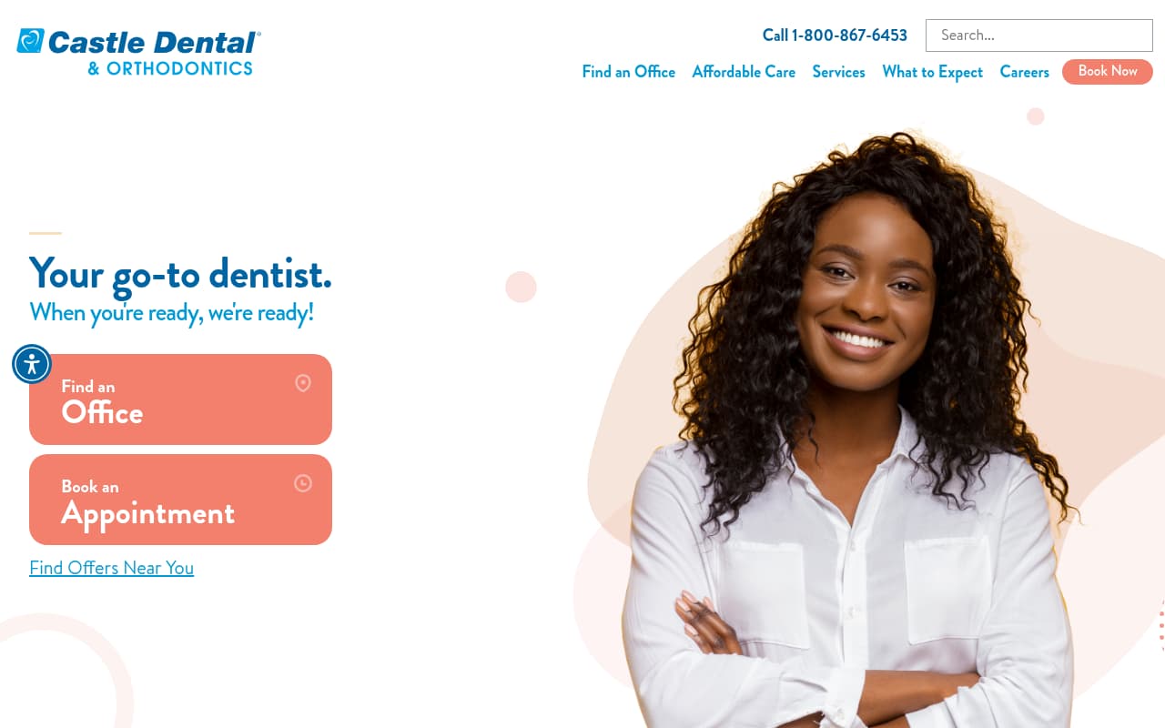 Castle Dental website screenshot