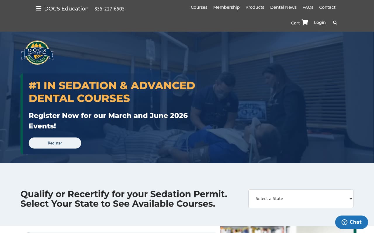 DOCS Education website screenshot
