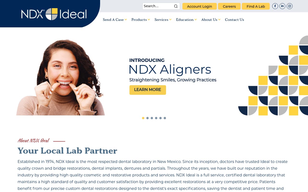 Ideal Dental website screenshot