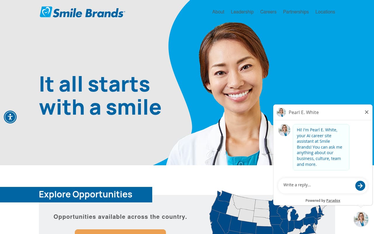 Smile Brands website screenshot