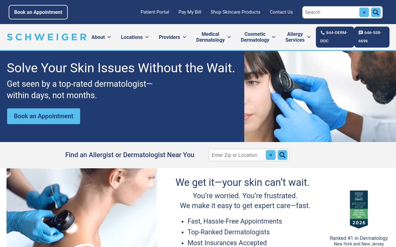 DermOne website screenshot