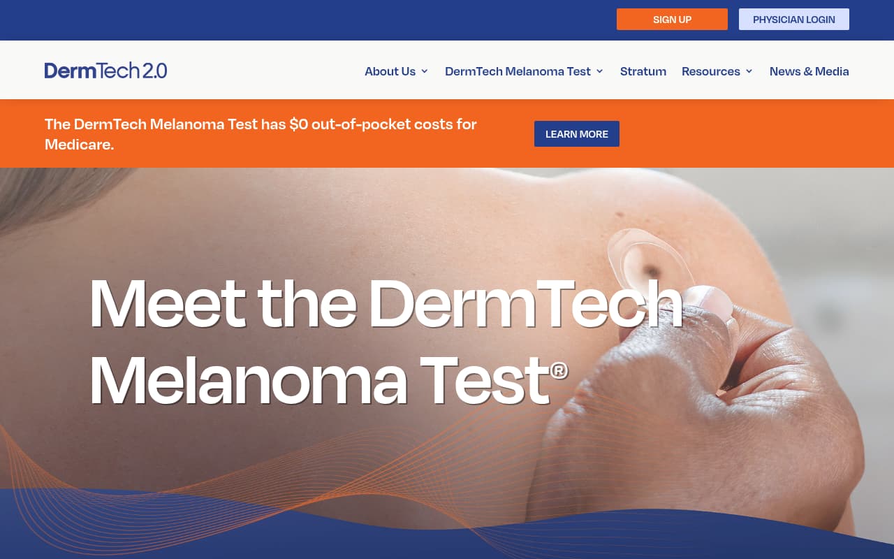 DermTech website screenshot