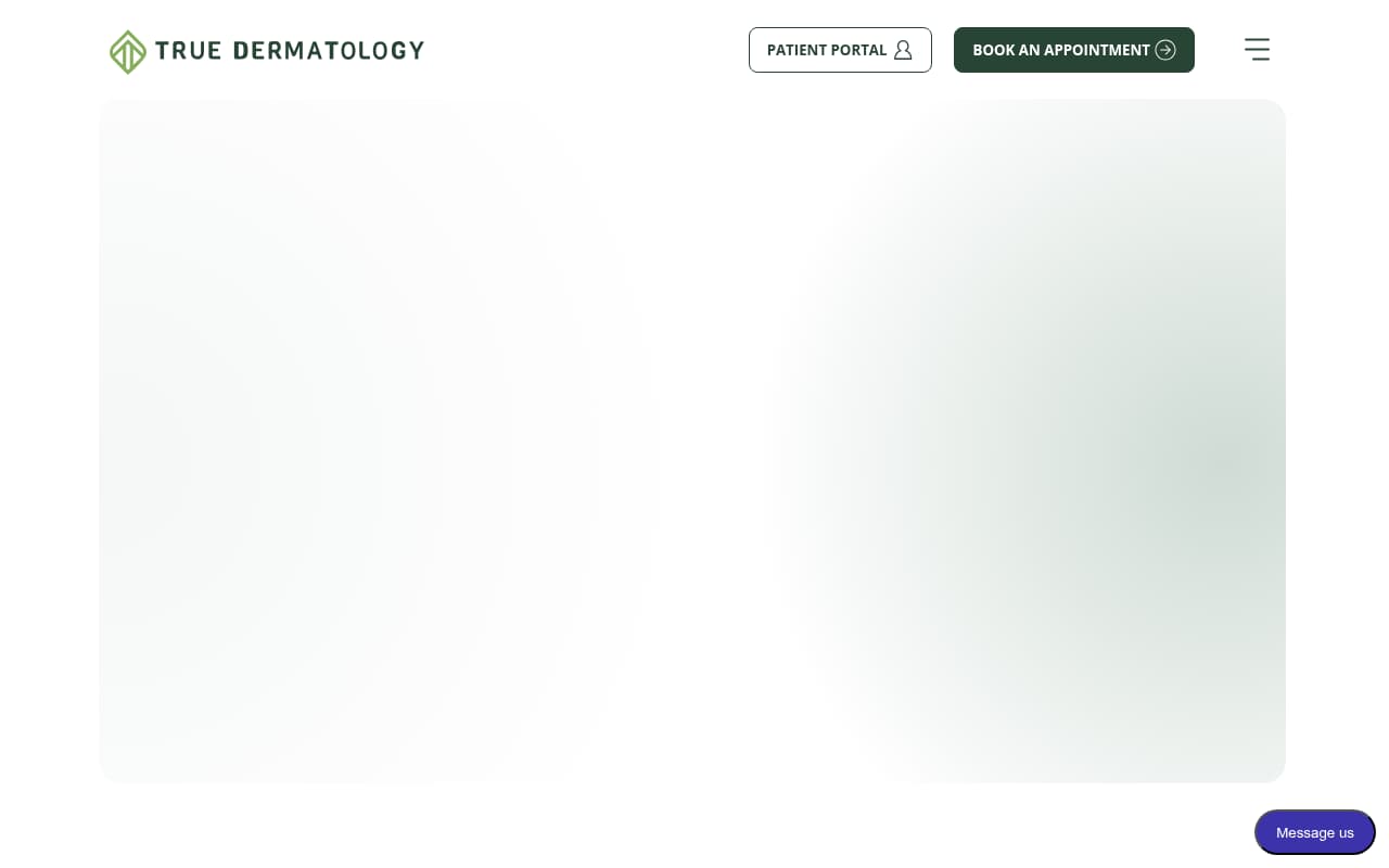 True Dermatology website screenshot