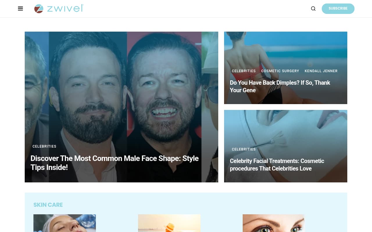 Zwivel website screenshot