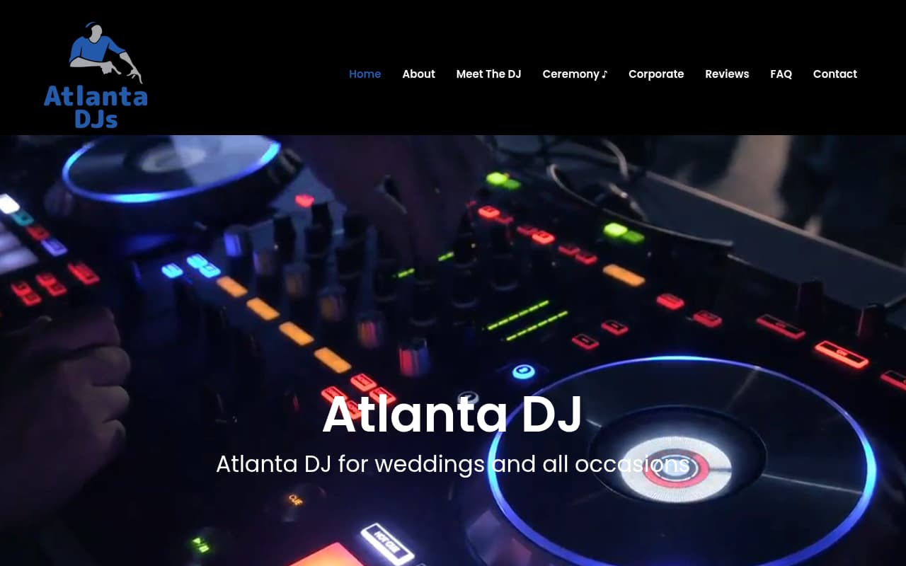 Atlanta DJ website screenshot