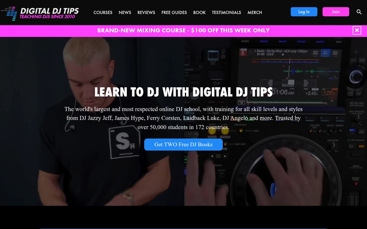 Digital DJ Tips website screenshot