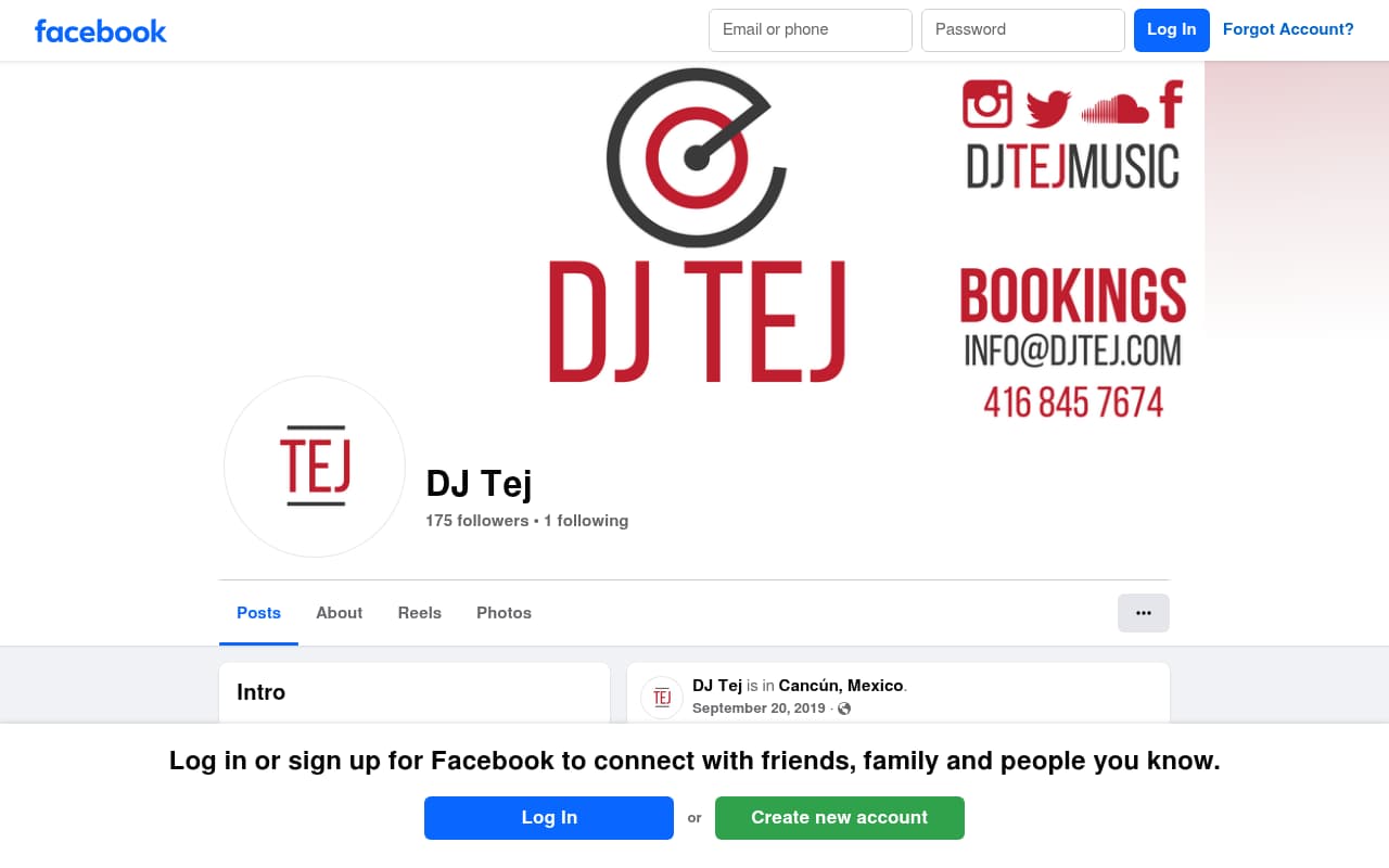 DJ Tej website screenshot