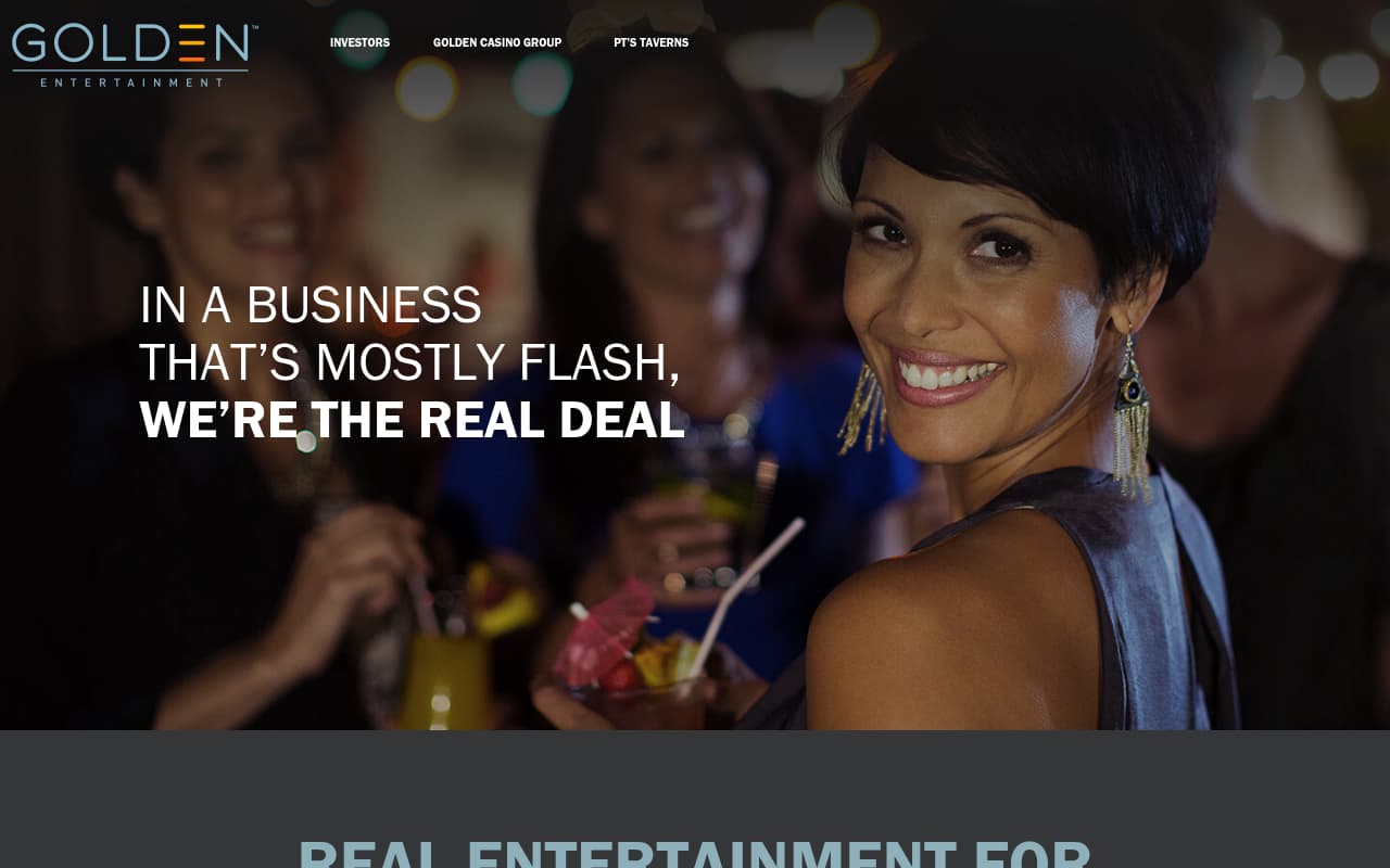 Golden Entertainment website screenshot