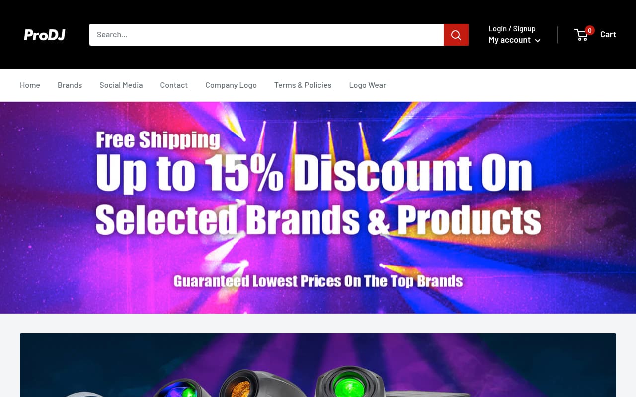 Pro DJ website screenshot