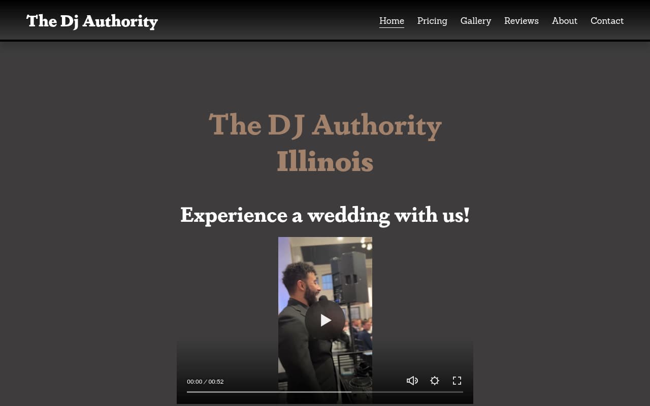 The DJ Authority website screenshot