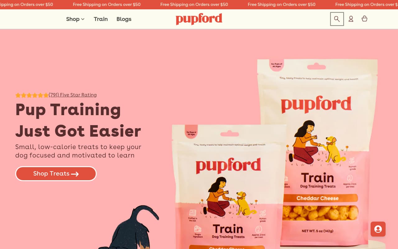 Pupford website screenshot