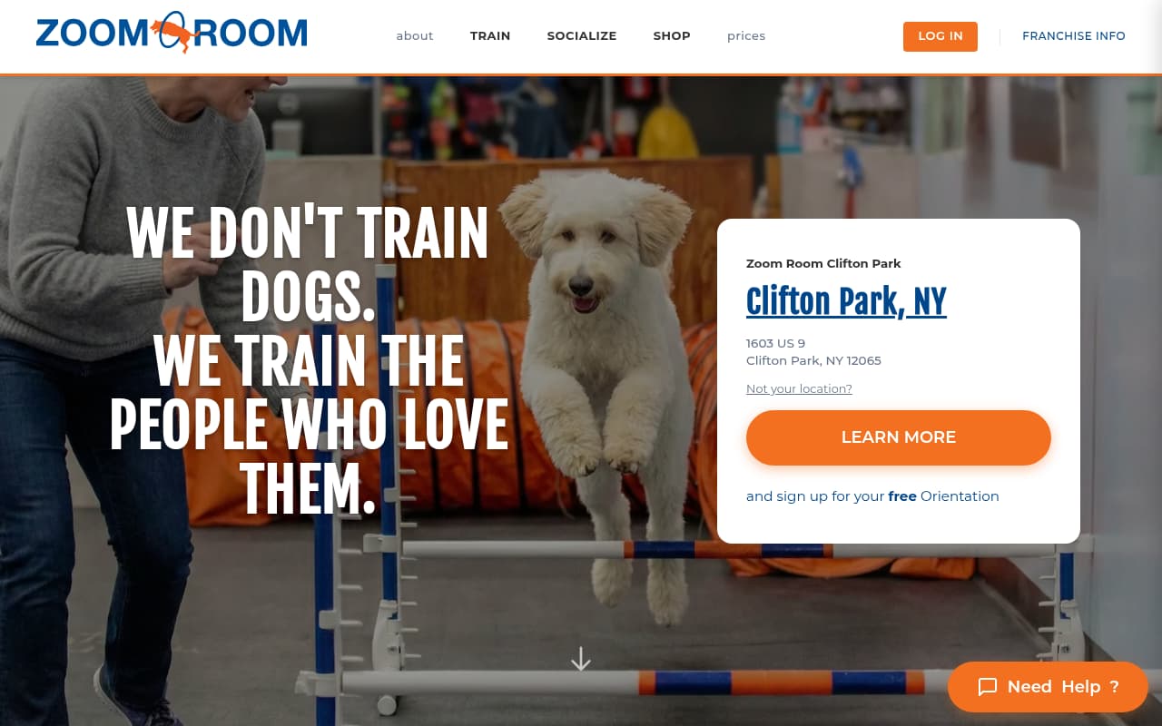 Zoom Room website screenshot