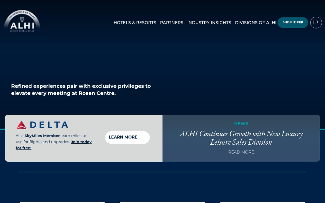 Associated Luxury Hotels website screenshot