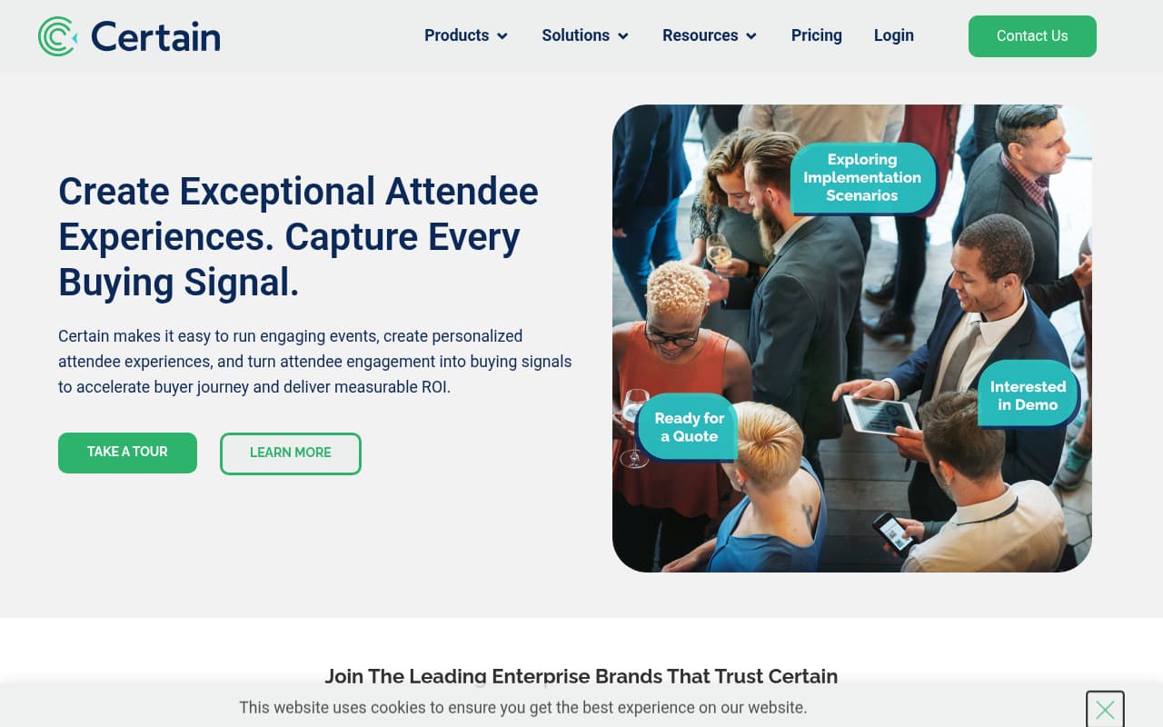 Certain Event Automation website screenshot