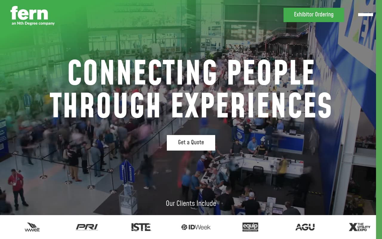 Fern Expo website screenshot