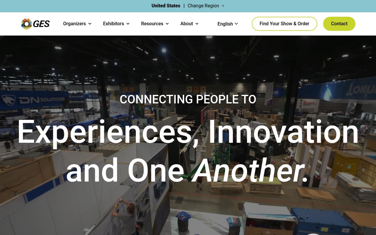 GES Events website screenshot