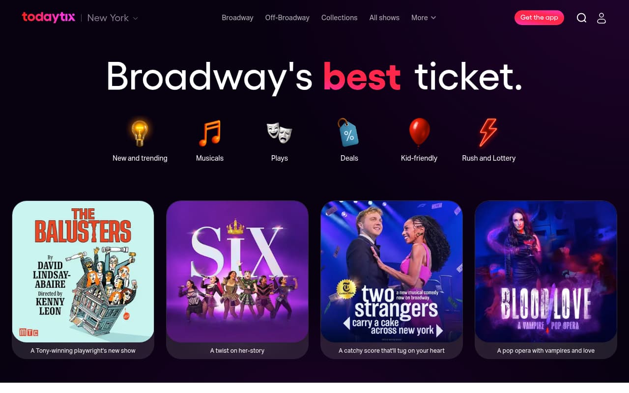 Goldstar Events website screenshot