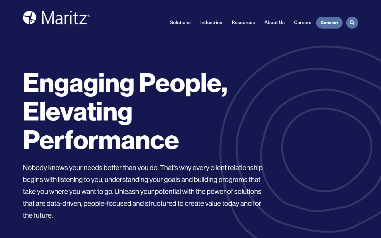 Maritz Global Events website screenshot