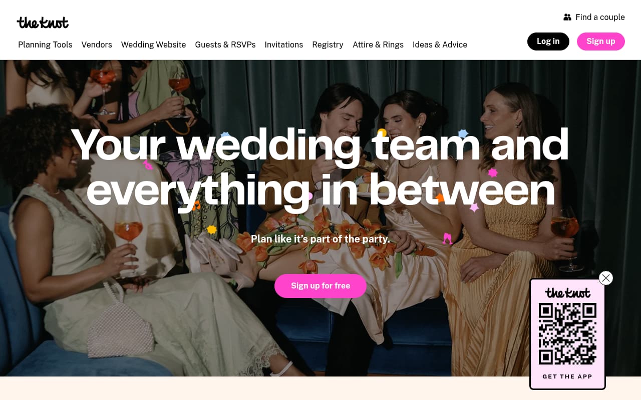 The Knot Weddings website screenshot