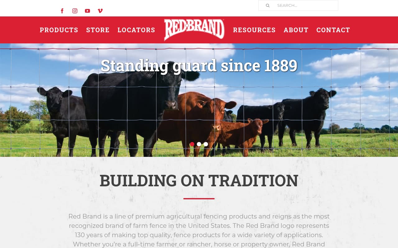 Red Brand Fence website screenshot