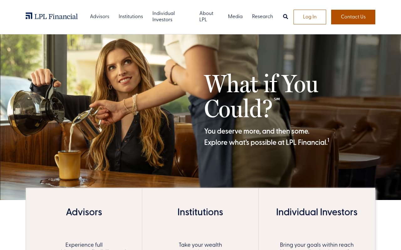 LPL Financial website screenshot