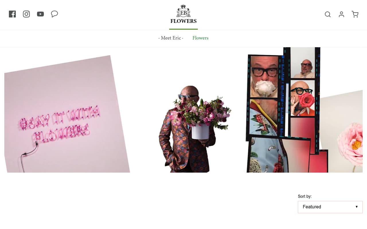 Eric Buterbaugh Florals website screenshot