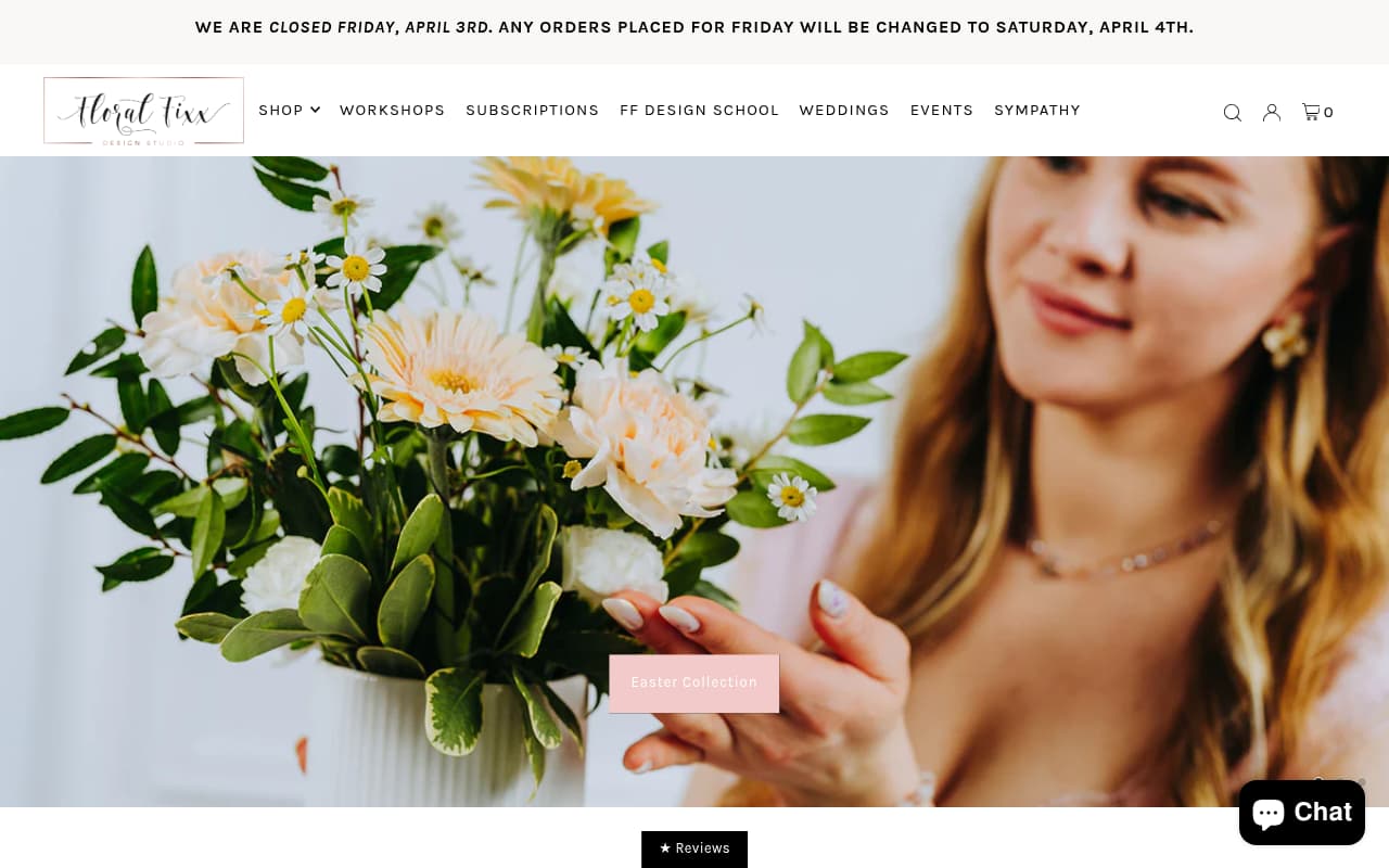 The Floral Fixx website screenshot