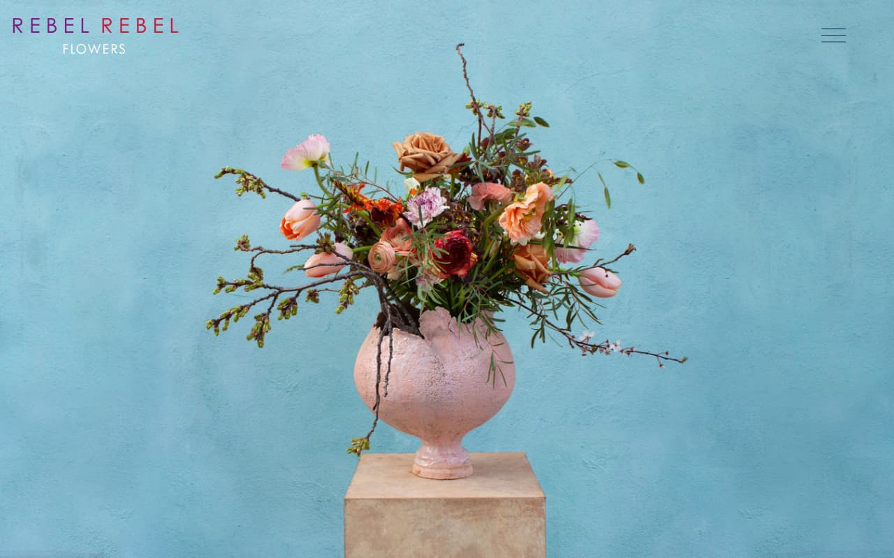 Rebel Rebel Flowers website screenshot